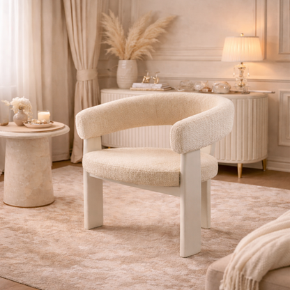 👑 Nodar 03 Chair in Ivory (Light Cream) 🤍✨