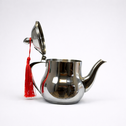 Tetera de Acero Inoxidable con Borla Roja – 0,5L / 1,1L / 1,42L