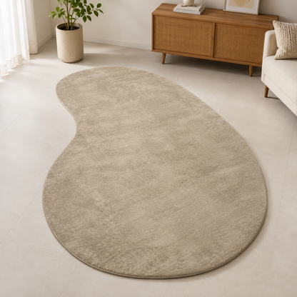 Alfombra Alzalux Super Soft 160x230 cm – Diseño Orgánico en Crema, Beige o Negro