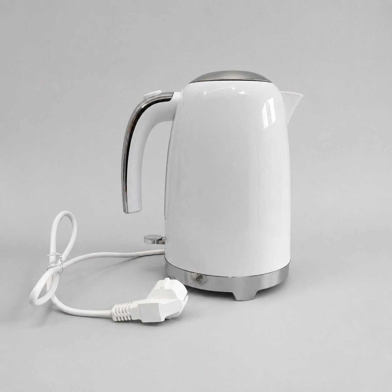 Hervidor Eléctrico Blanco 1,7 L con Acabados Cromados