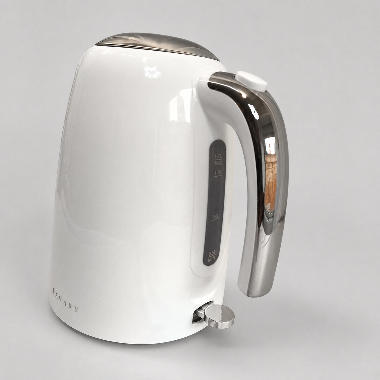 Hervidor Eléctrico Blanco 1,7 L con Acabados Cromados