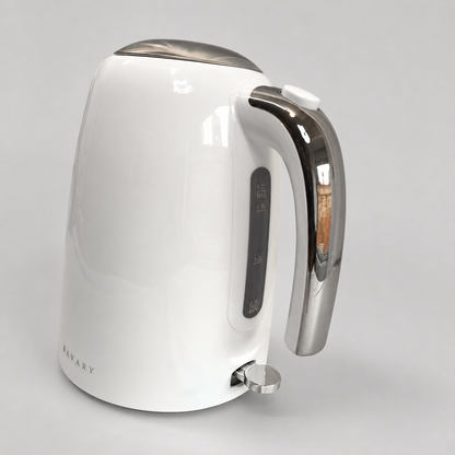 Hervidor Eléctrico Blanco 1,7 L con Acabados Cromados