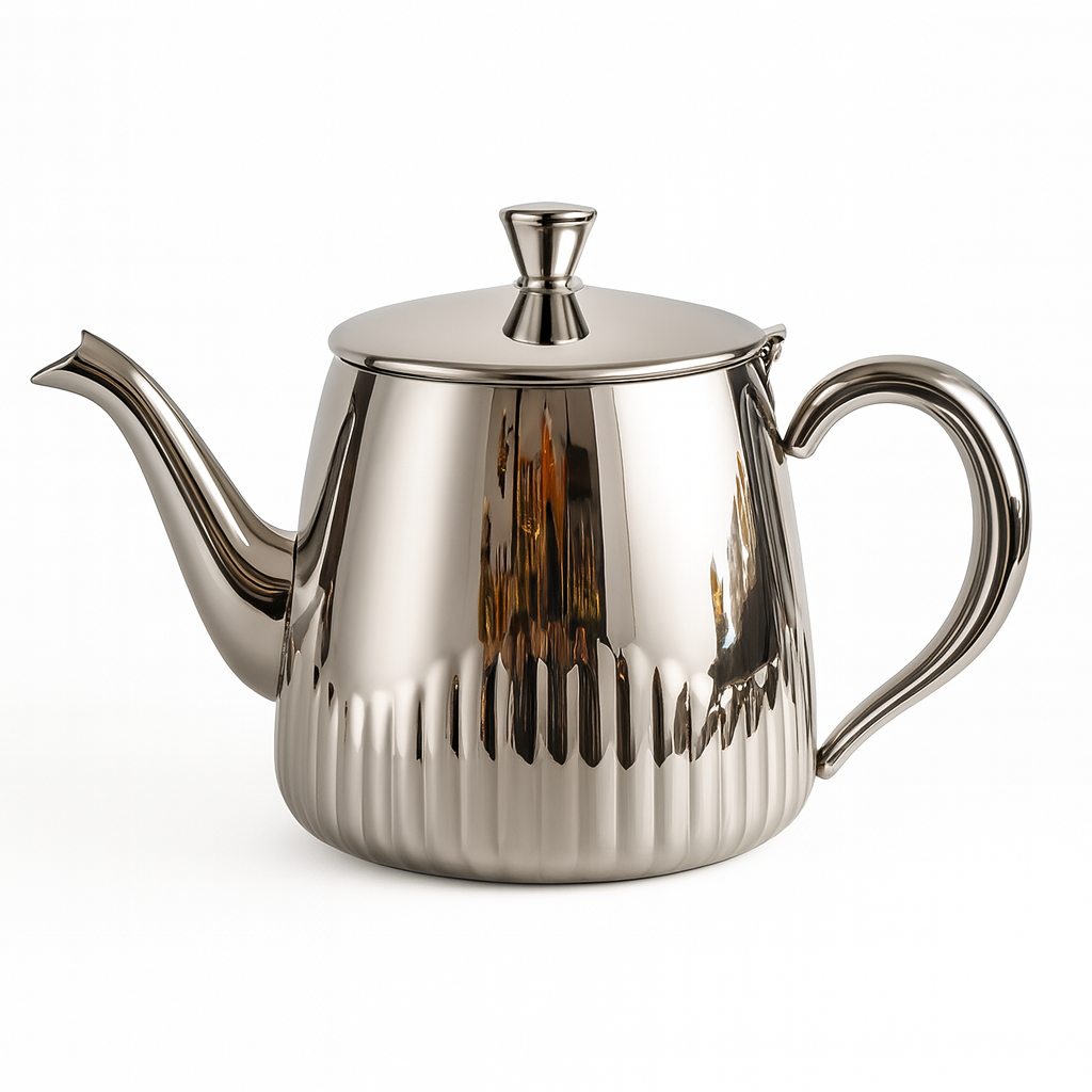 🏷 Tetera Marroquí de Acero Inoxidable 1,4 Litros – Diseño Tradicional y Elegante