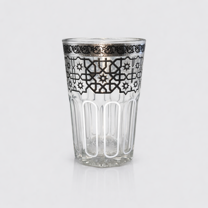 Set de 12 Vasos de Vidrio Estilo Marroquí con Diseño Geométrico – 250 ml