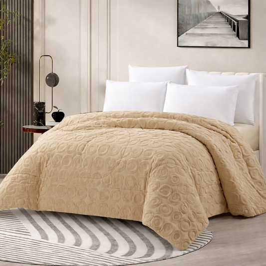 Edredón Modelo AROS – 230 x 250 cm - COLOR CREMA