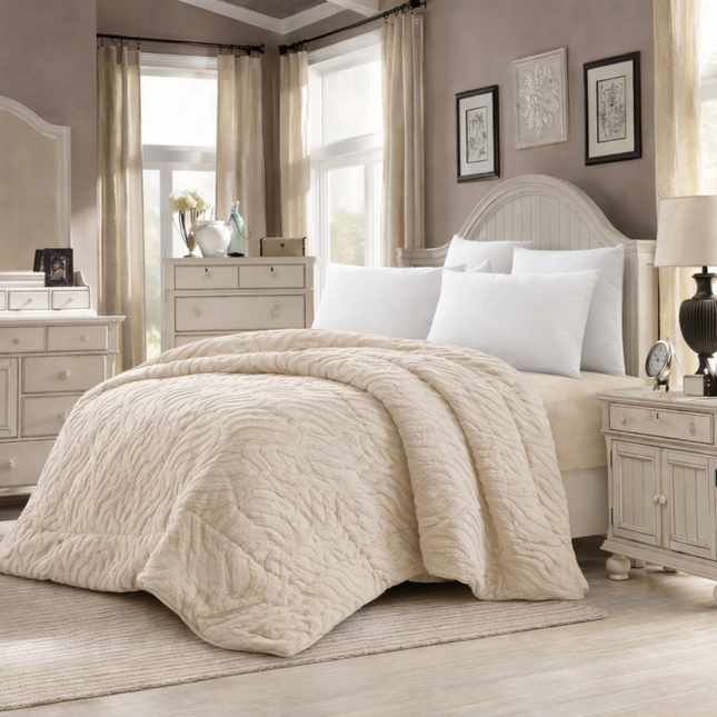 Edredão Modelo BRISA – 230 x 250 cm - COR BEGE