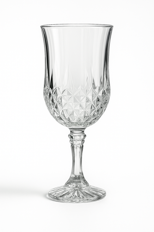 Juego de 12 Copas Altas de Vidrio Tallado – Estilo Vintage