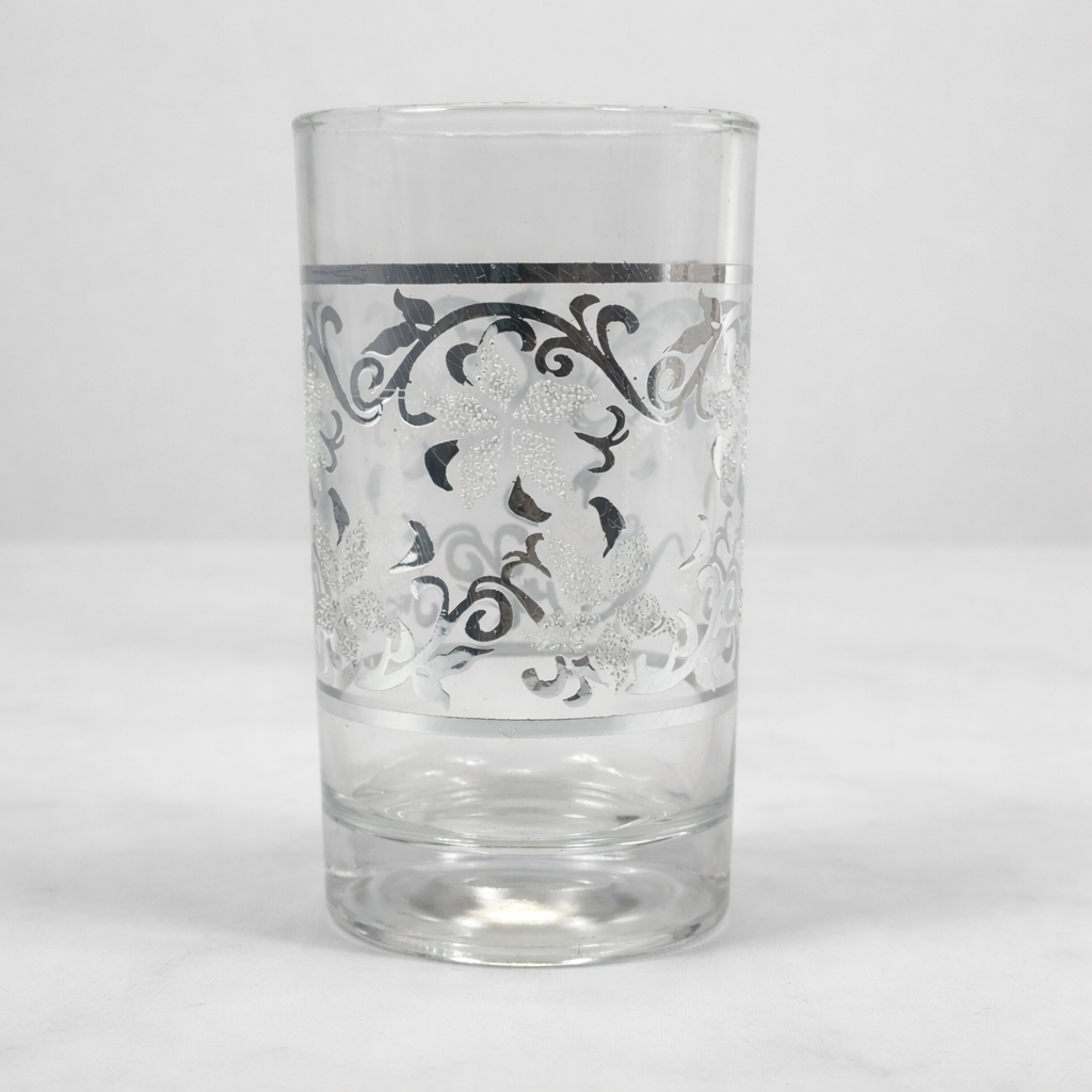 Set de 12 Vasos de Vidrio con Diseño Decorativo – 180 ml