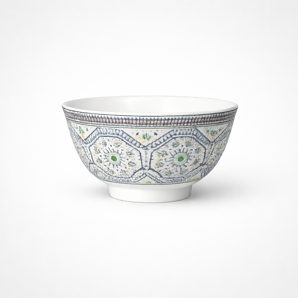 Set de 12 Cuencos de Cerámica Decorados Estilo Mediterráneo – Vajilla Premium