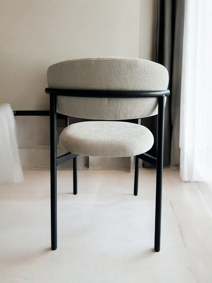 Silla madera DT-KC005 Tela Beig Patas Negro