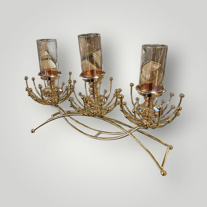 Candelabro doble clásico (dorado)