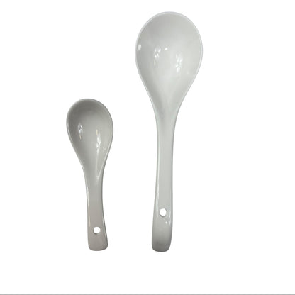 Conjunto de sopa KADIRELLI de 15 peças – Louça branca minimalista com tampa alta e concha