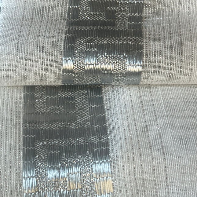 Cortinas Blackout de Poliéster, Padrão de Ondas, 140x260cm - 2 Peças, Elegantes e Modernas - Cinza