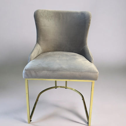 Cadeira de veludo modelo RIMINI04 cor ouro, pernas de metal dourado