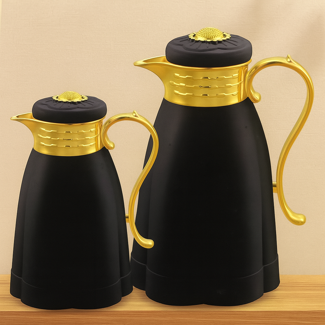 Conjunto de 2 garrafas térmicas isoladas com corpo de alta qualidade (0,6L + 1L)