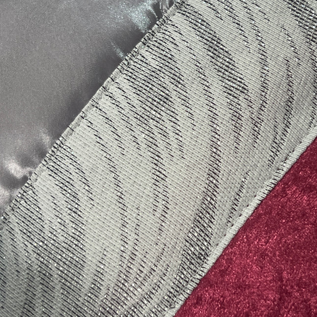 Elegante colcha tropical – Conjunto decorativo com três almofadas, 250 x 260 cm – Cor Borgonha