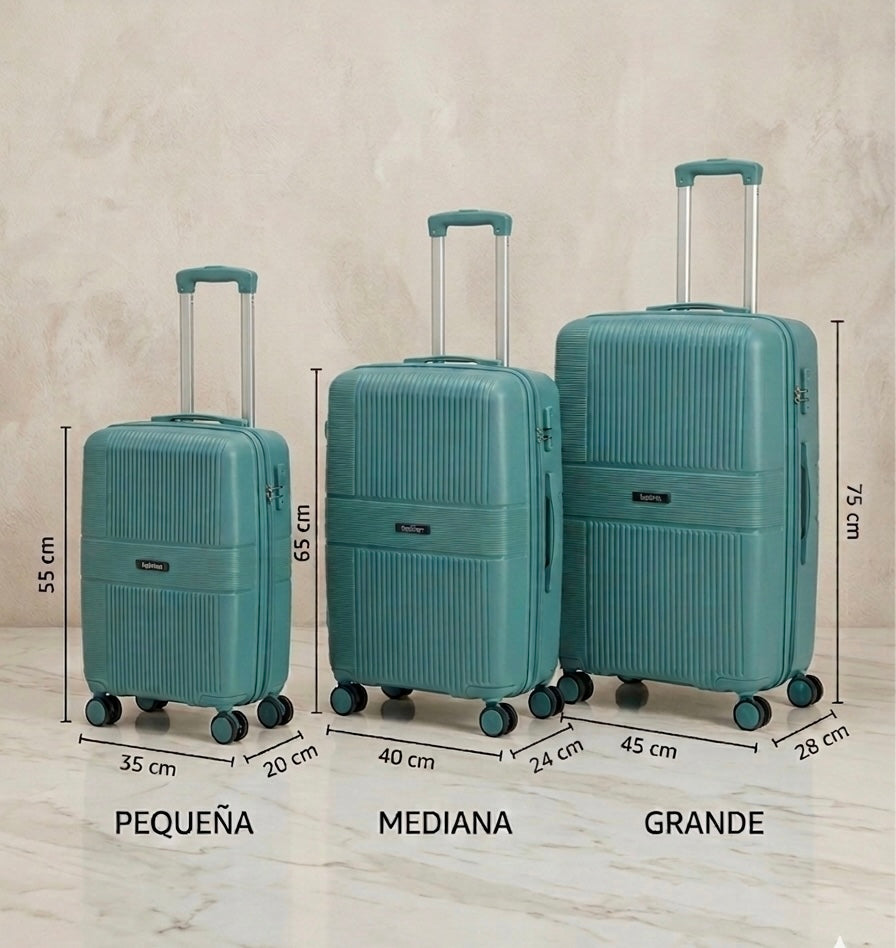 Maleta Rígida de Viaje con Ruedas 360º – Disponible en Tamaño Pequeño, Mediano y Grande