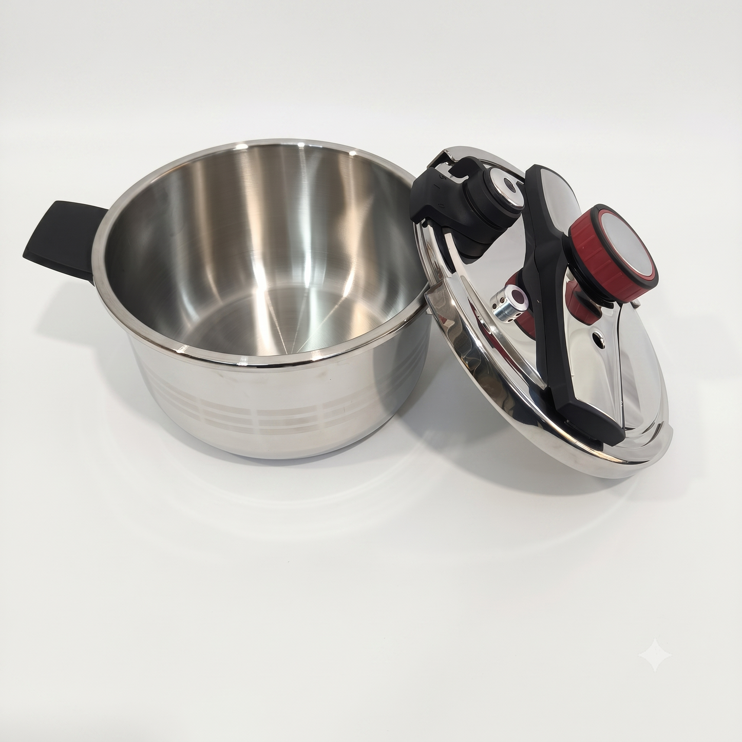 Olla a Presión de Acero Inoxidable con Cestillo Vapor