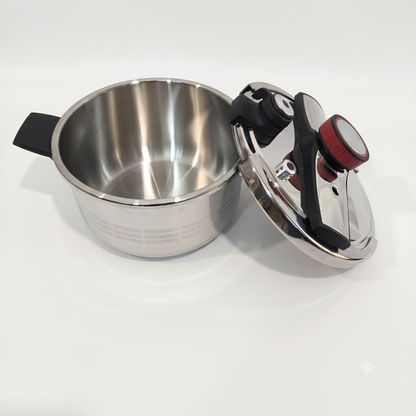 Olla a Presión de Acero Inoxidable con Cestillo Vapor