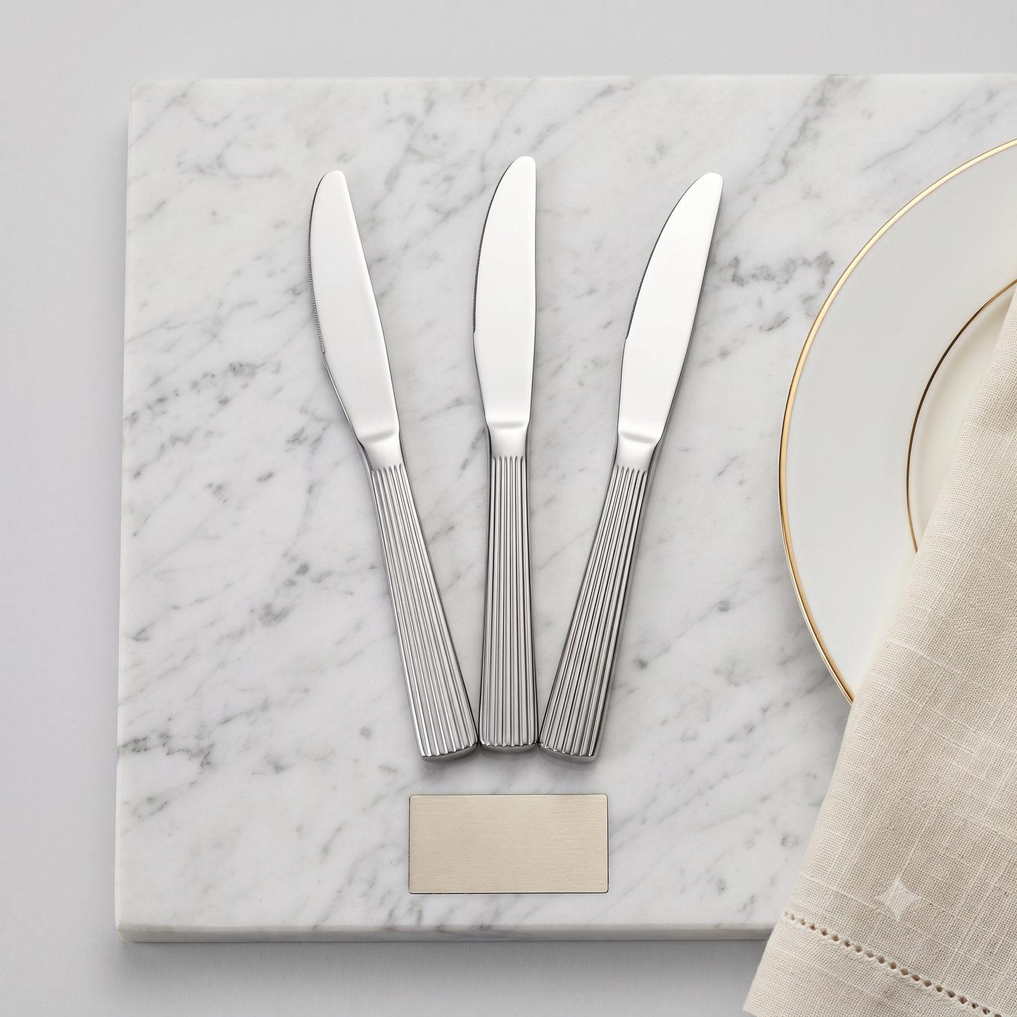 🔪 Set de 6 Cuchillos de Mesa con Mango Texturizado – Acabado Elegante