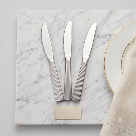 🔪 Set de 6 Cuchillos de Mesa con Mango Texturizado – Acabado Elegante