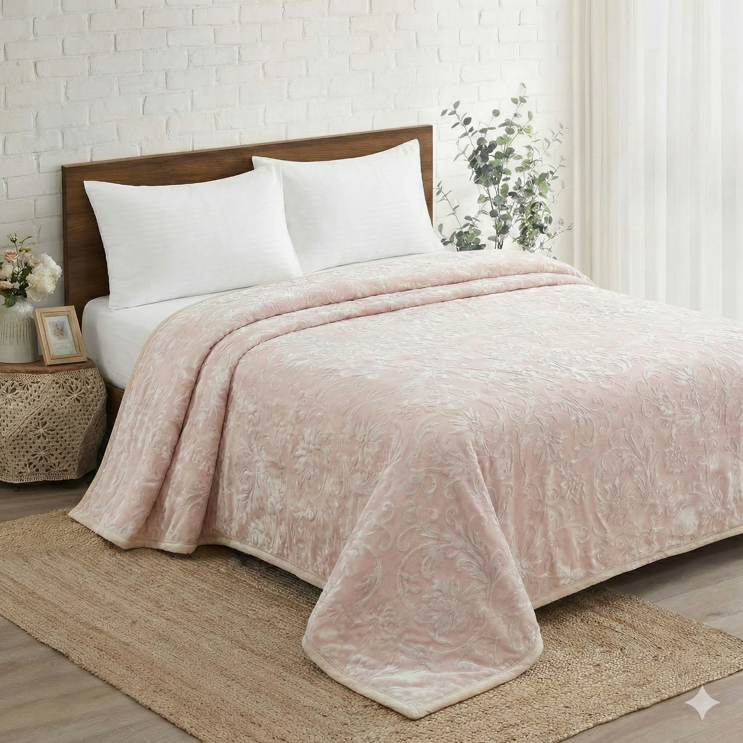 🛏️✨ HOME Deluxe Super Soft Luxury Blanket 222x240 cm – 5kg – 100% Polyester – Weight g/m² – GREY COLOR