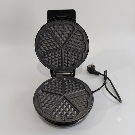🧇 Gofrera Eléctrica de 1000 W para 5 Gofres de Corazón – Antiadherente