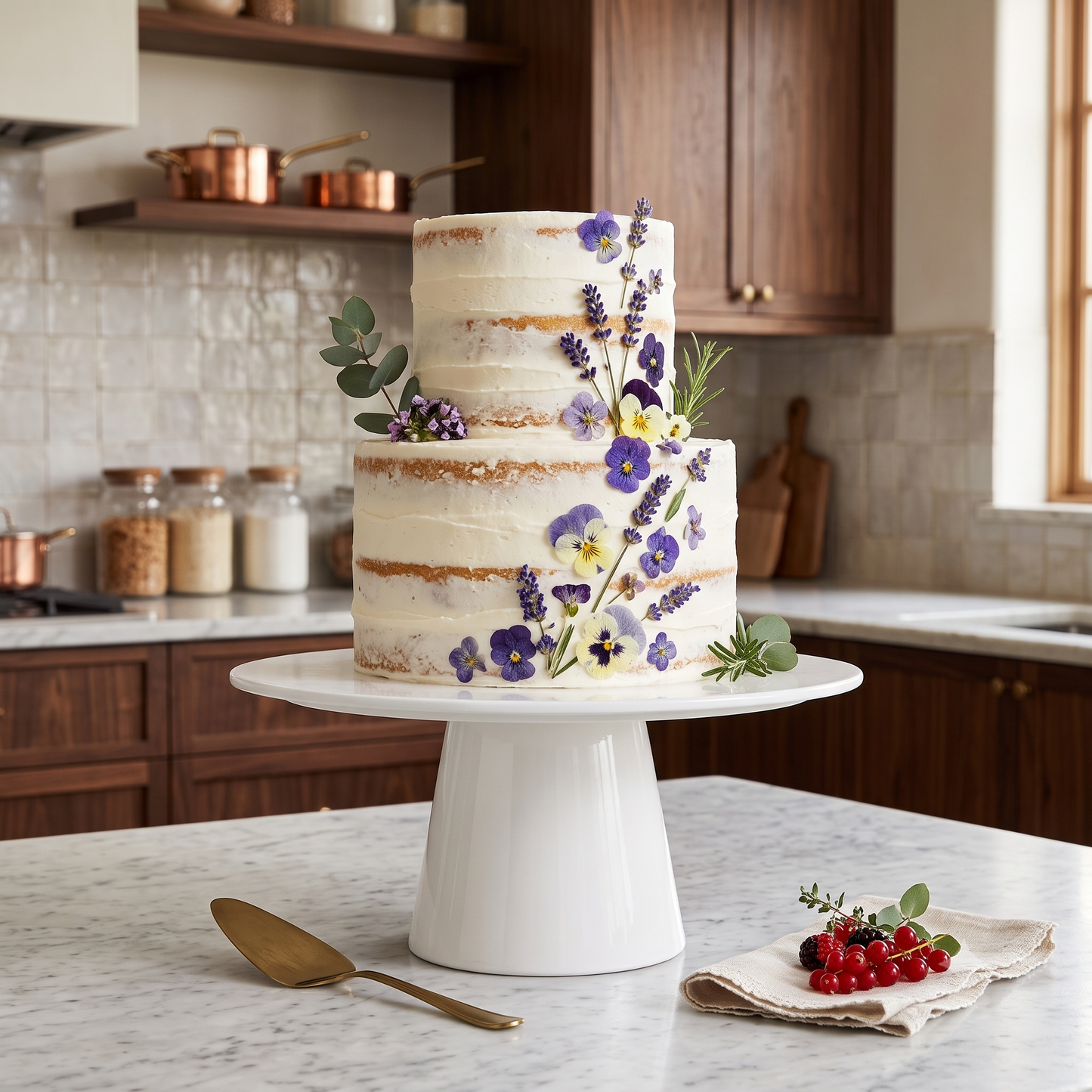 Base para Tartas de Melamina Blanca – Soporte Elegante para Tartas, Pasteles y Repostería