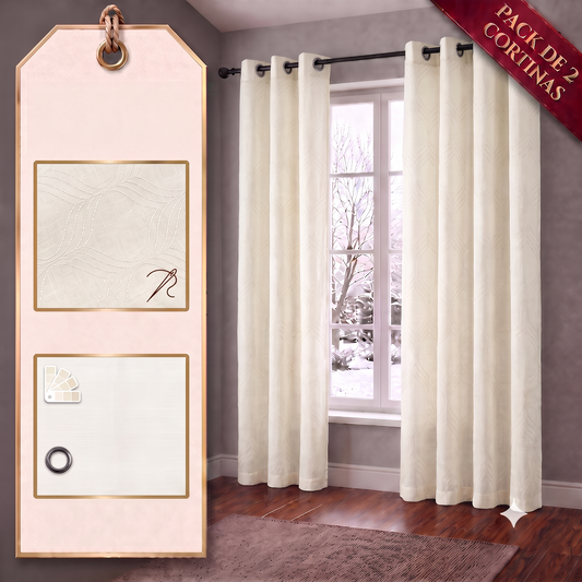 PACK X2 Cortina con Ojales 140 × 240 cm - Cortina Wings