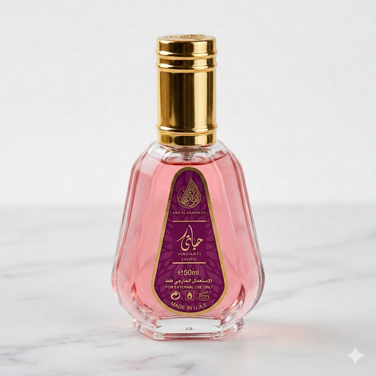 Perfume Hayaati Exotic de Ard Al Zaafaran - Fragancia Árabe de Lujo (50ml)