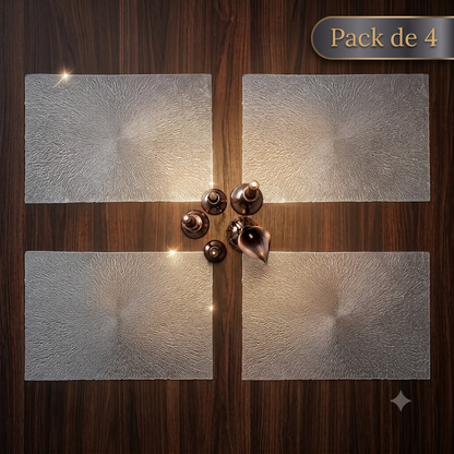 PACK X4 Manteles Individuales Decorativos con Diseño Entrelazado