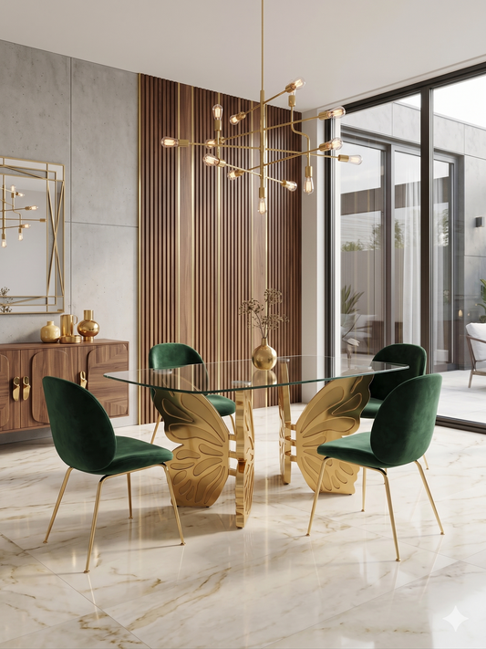 Mesa de Comedor de Diseño Contemporáneo - Cristal y Acero180x90x75 Alta calidad