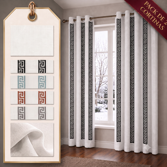 PACK X2 CORTINA VOILE MODELO VSC 140 x 240 CM