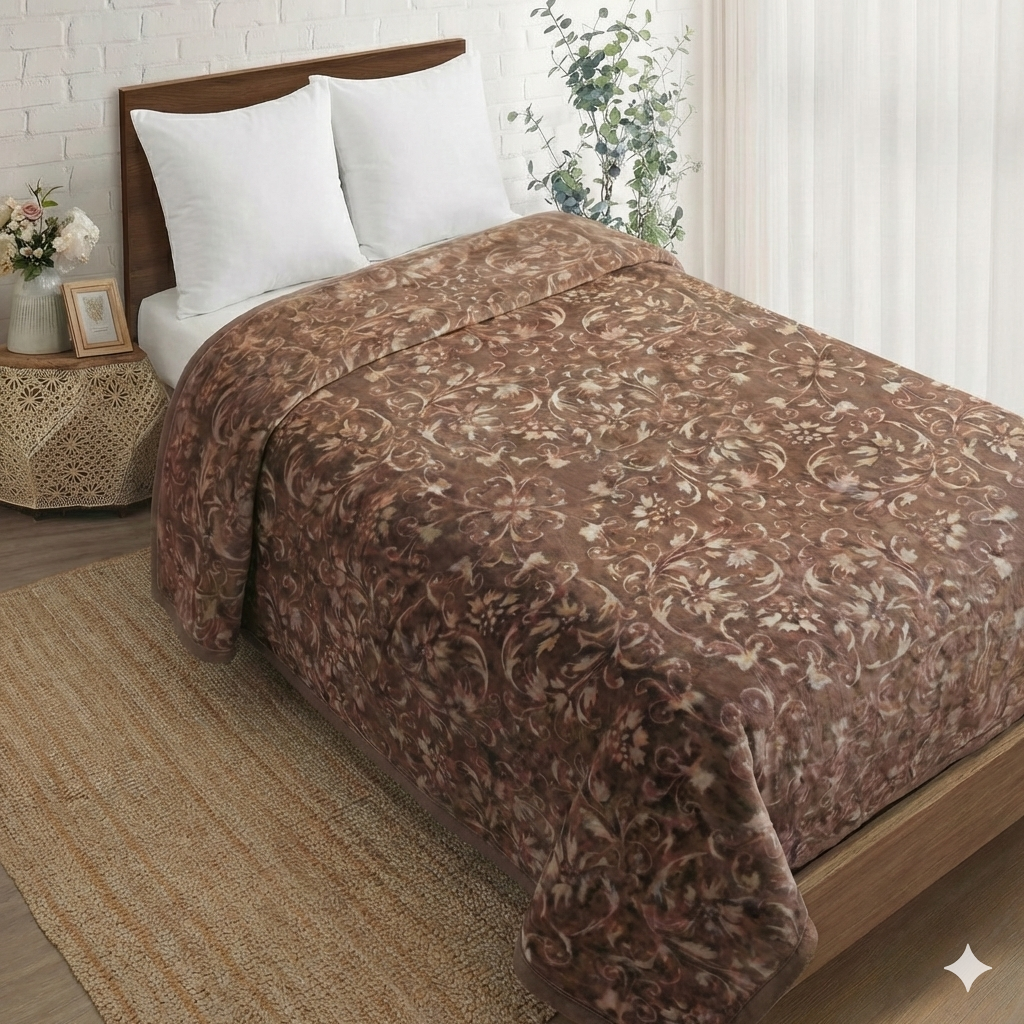 🛏️✨ Manta Súper Suave de Lujo HOME Deluxe 222x240 cm –  5kg – 100% Poliéster – Gramaje  g/m² - COLOR MARRÓN