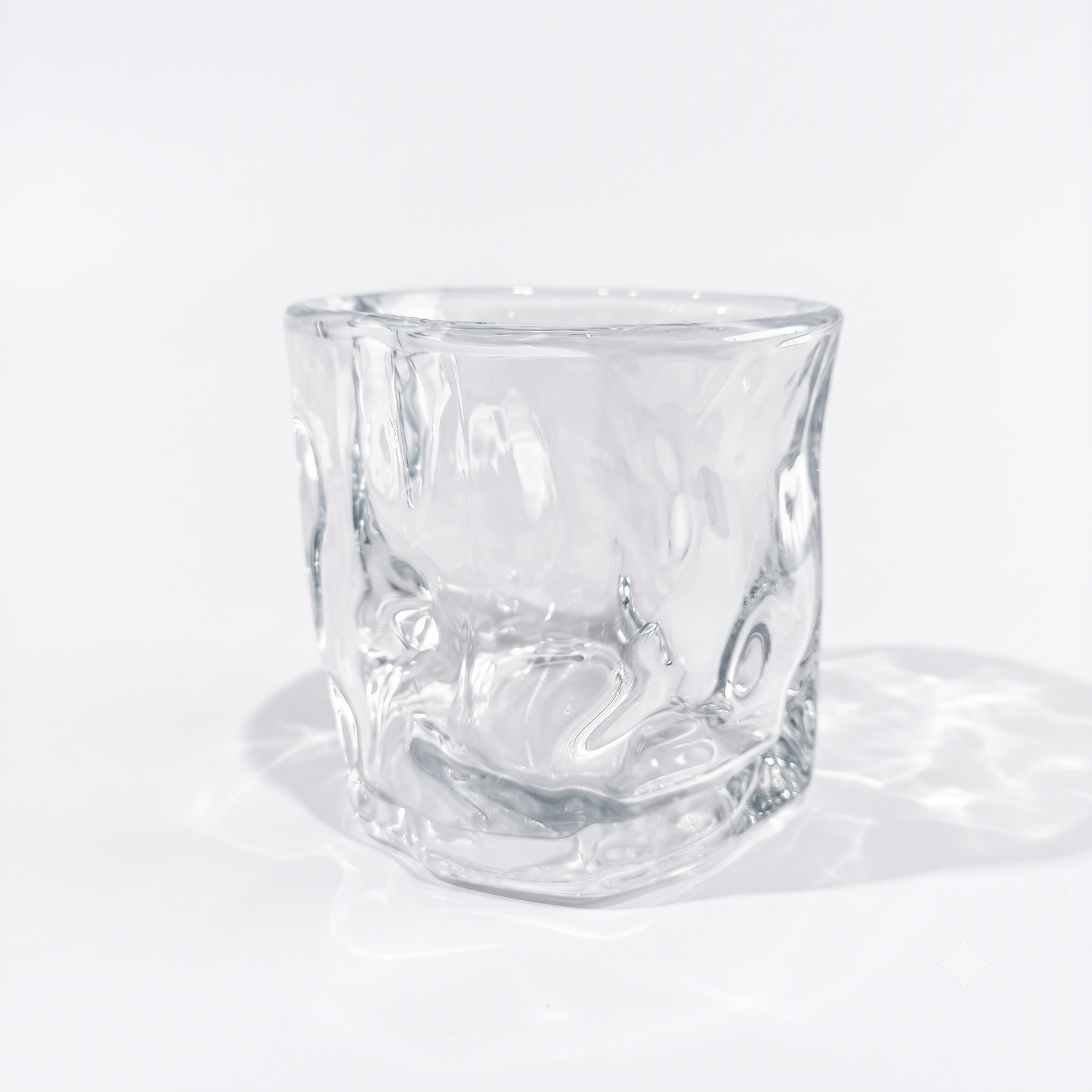 Set de 6 Vasos de Vidrio Texturizados para Agua, Zumo y Refrescos