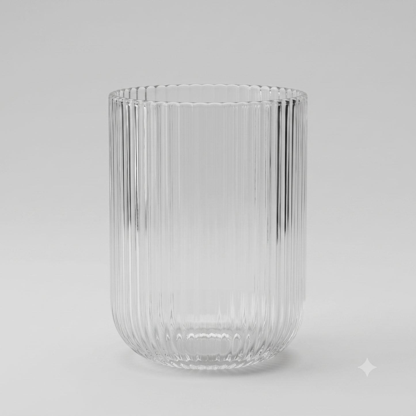 Set de 6 Vasos de Cristal Transparente con Relieve – Elegancia para Agua, Refrescos y Cócteles