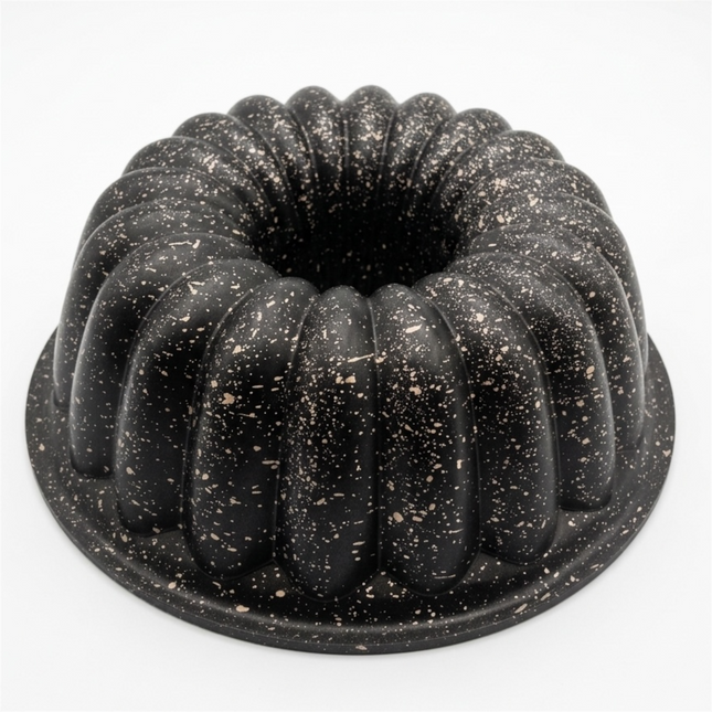 Molde Antiadherente Negro Moteado — Para Bizcochos y Flanes