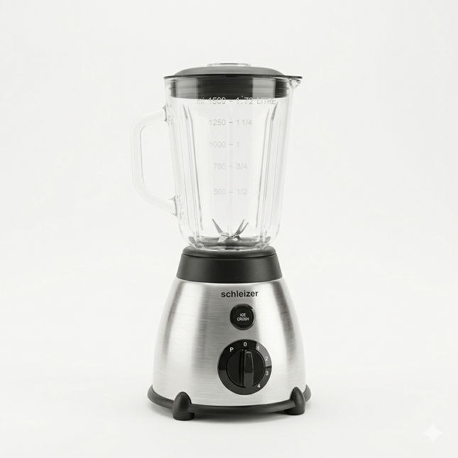 Batidora de Vaso 2 en 1 de Cristal 1,5L con Molinillo, 5 Velocidades y Función Pulse – 950W