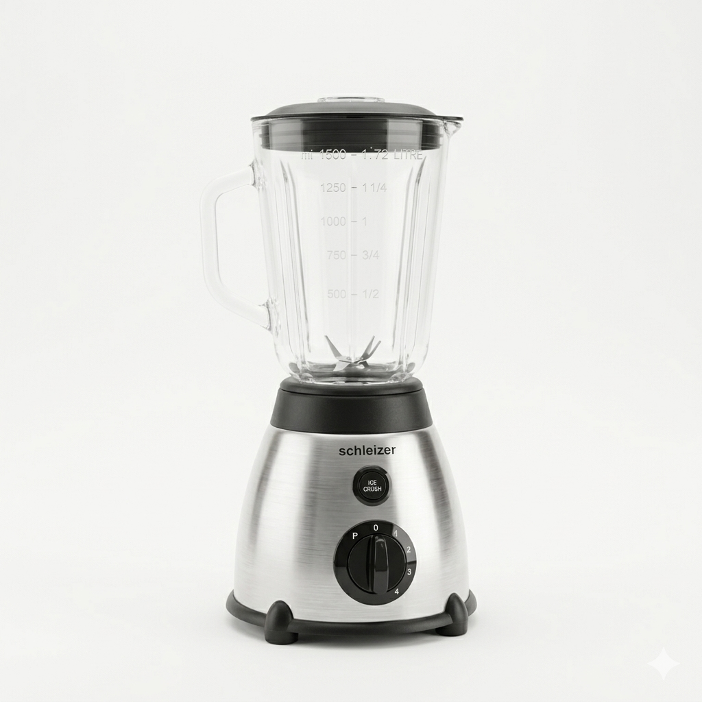 Batidora de Vaso 2 en 1 de Cristal 1,5L con Molinillo, 5 Velocidades y Función Pulse – 950W