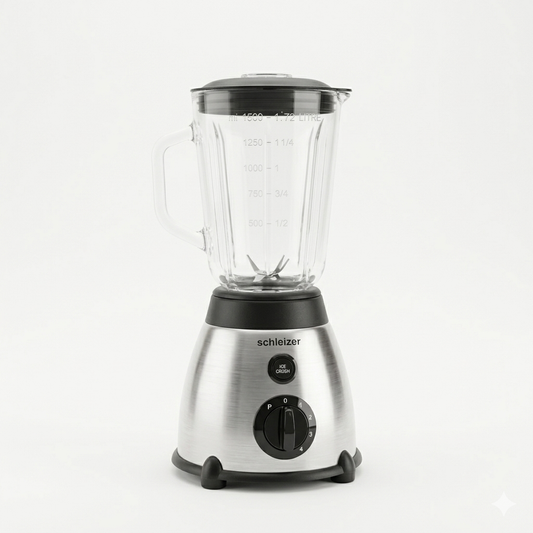 Batidora de Vaso 2 en 1 de Cristal 1,5L con Molinillo, 5 Velocidades y Función Pulse – 950W