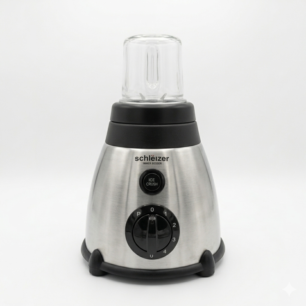 Batidora de Vaso 2 en 1 de Cristal 1,5L con Molinillo, 5 Velocidades y Función Pulse – 950W