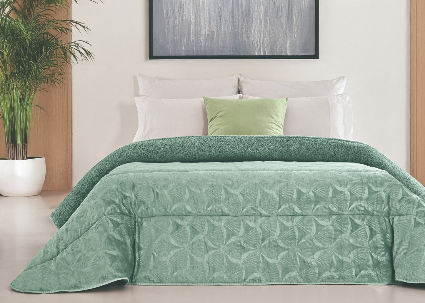 Edredón Comforter Polar con Sherpa – Modelo Triangulo - 240 x 260 cm (POLAR 19)