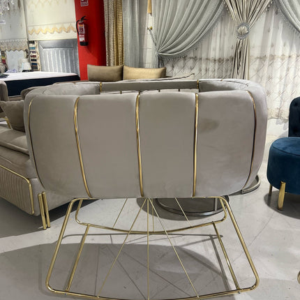 💤 Berço de veludo luxuoso feito à mão – Design elegante e moderno – Cor bege com detalhes dourados💤