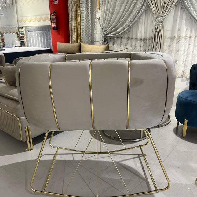 💤 Berço de veludo luxuoso feito à mão – Design elegante e moderno – Cor bege com detalhes dourados💤