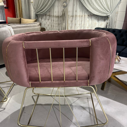 💤 Berço de veludo luxuoso feito à mão – Design elegante e moderno – Rosa com detalhes dourados💤