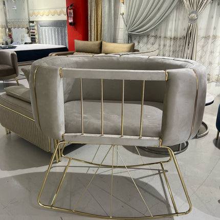 💤 Berço de veludo luxuoso feito à mão – Design elegante e moderno – Cor bege com detalhes dourados💤