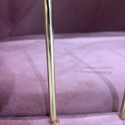 💤 Berço de veludo luxuoso feito à mão – Design elegante e moderno – Rosa com detalhes dourados💤