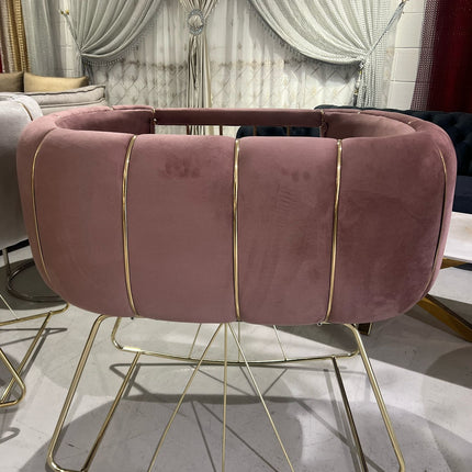 💤 Berço de veludo luxuoso feito à mão – Design elegante e moderno – Rosa com detalhes dourados💤