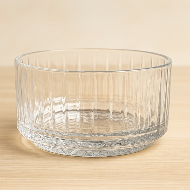 ✅ Set de 6 cuencos grabados de vidrio — 240 ml aprox., estilo y versatilidad en tu mesa ✅