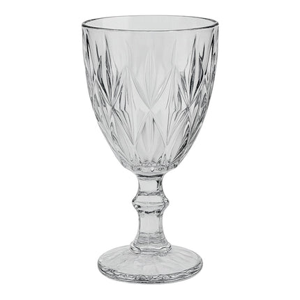 Set de 6 Copas de Vidrio con Diseño Tallado – 330 ml